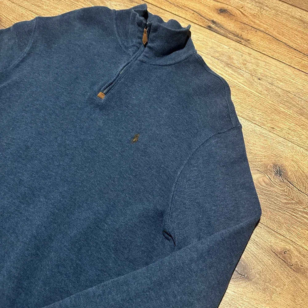 Vintage Polo Ralph Lauren Blue Quarter Zip Pullover Mens M